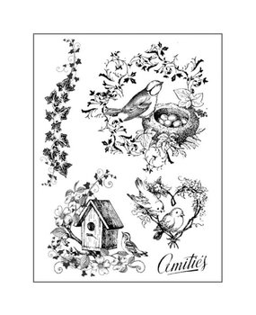 Stamperia Natural Rubber Stamps Nests (WTKCC63) Stamperia Natural Rubber Stamps Nests (WTKCC63)