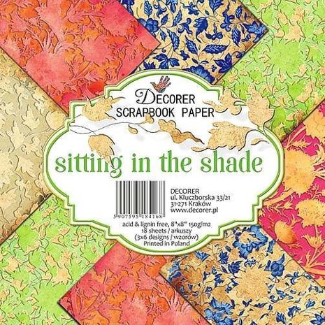 Decorer Sitting in the Shade , 8x8 Inch Paper Pack (B13-416) Decorer Sitting in the Shade , 8x8 Inch Paper Pack (B13-416)