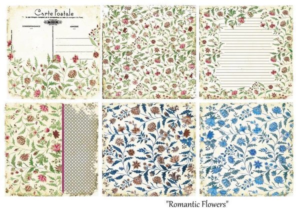 Decorer Romantic Flowers , 8x8 Inch Paper Pack (B16-403) Decorer Romantic Flowers , 8x8 Inch Paper Pack (B16-403)