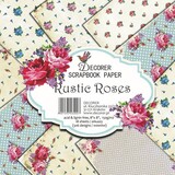 Decorer Rustic Roses , 8x8 Inch Paper Pack (B2-400)