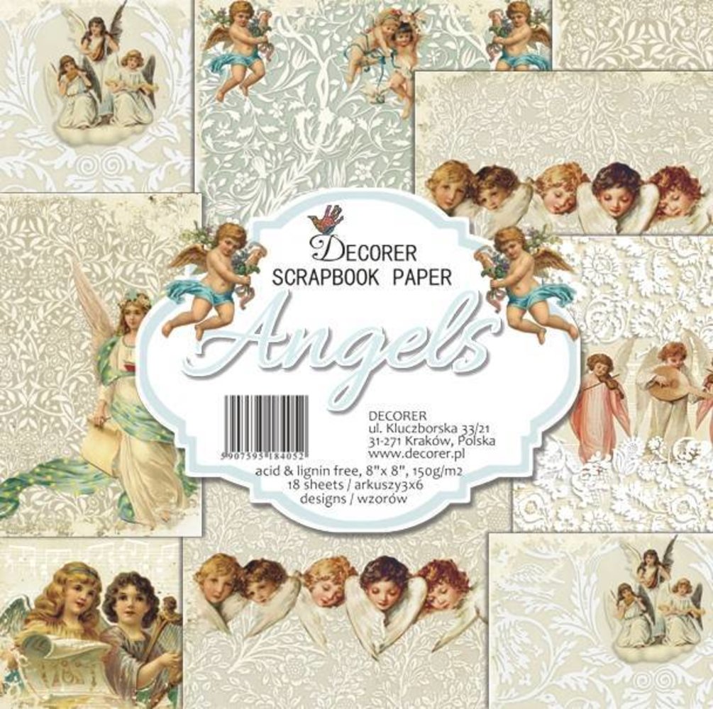 Decorer Angels , 8x8 Inch Paper Pack (B5-405) Decorer Angels , 8x8 Inch Paper Pack (B5-405)