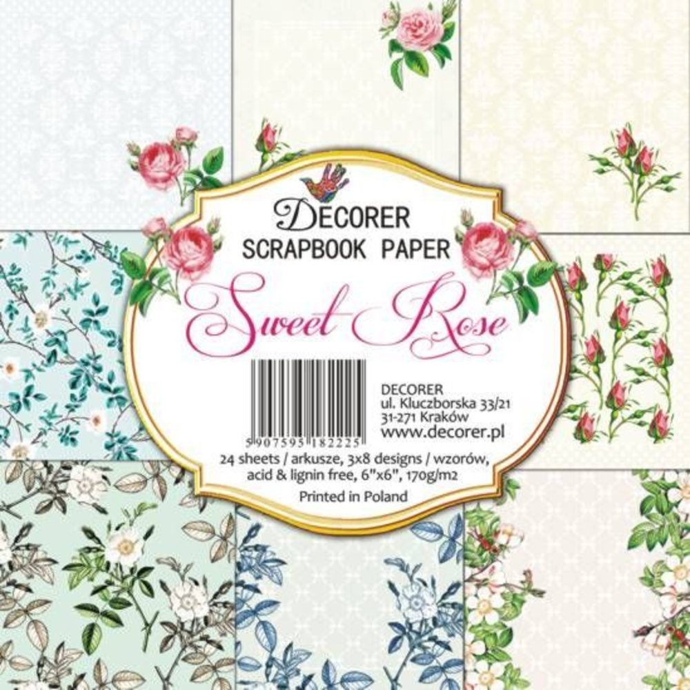 Decorer Sweet Rose 6x6 Inch Paper Pack (C20-222)