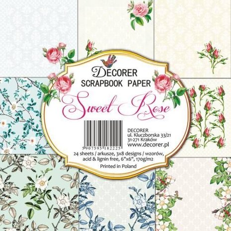 Decorer Sweet Rose 6x6 Inch Paper Pack (C20-222)