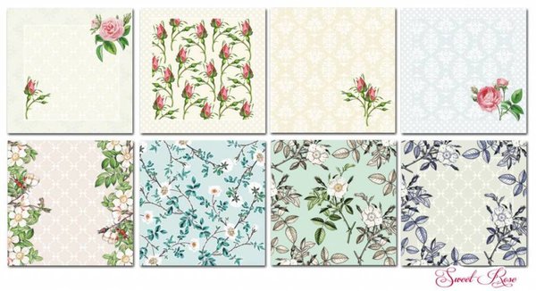 Decorer Sweet Rose 6x6 Inch Paper Pack (C20-222)