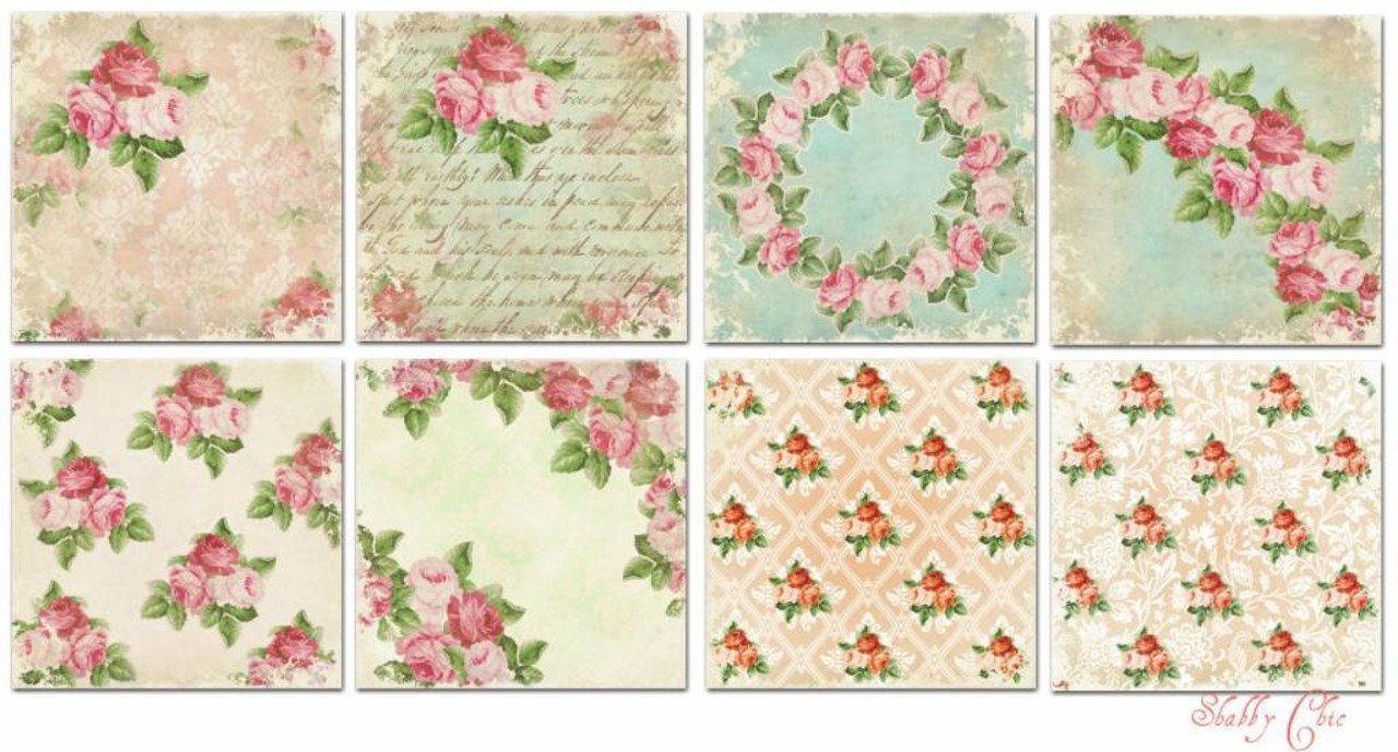 Decorer Shabby Chic 6x6 Inch Paper Pack (C6-210)