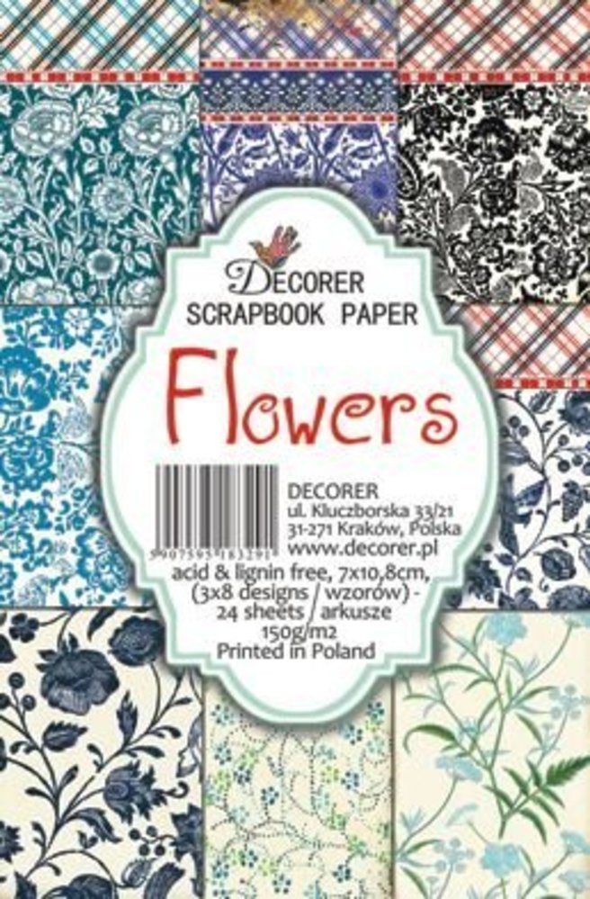Decorer  Flowers Paper Pack (7x10,8cm) (M12)