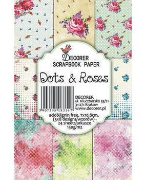 Decorer Dots & Roses Paper Pack (7x10,8cm) (M22) Decorer Dots & Roses Paper Pack (7x10,8cm) (M22)