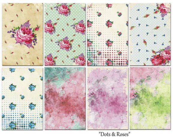 Decorer Dots & Roses Paper Pack (7x10,8cm) (M22) Decorer Dots & Roses Paper Pack (7x10,8cm) (M22)