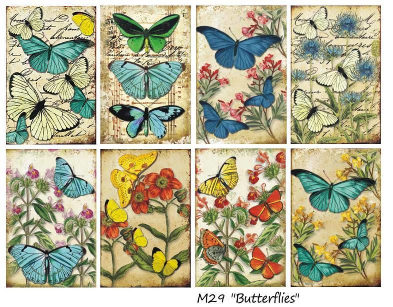 Decorer Butterflies (7x10,8cm) (M29) Decorer Butterflies (7x10,8cm) (M29)
