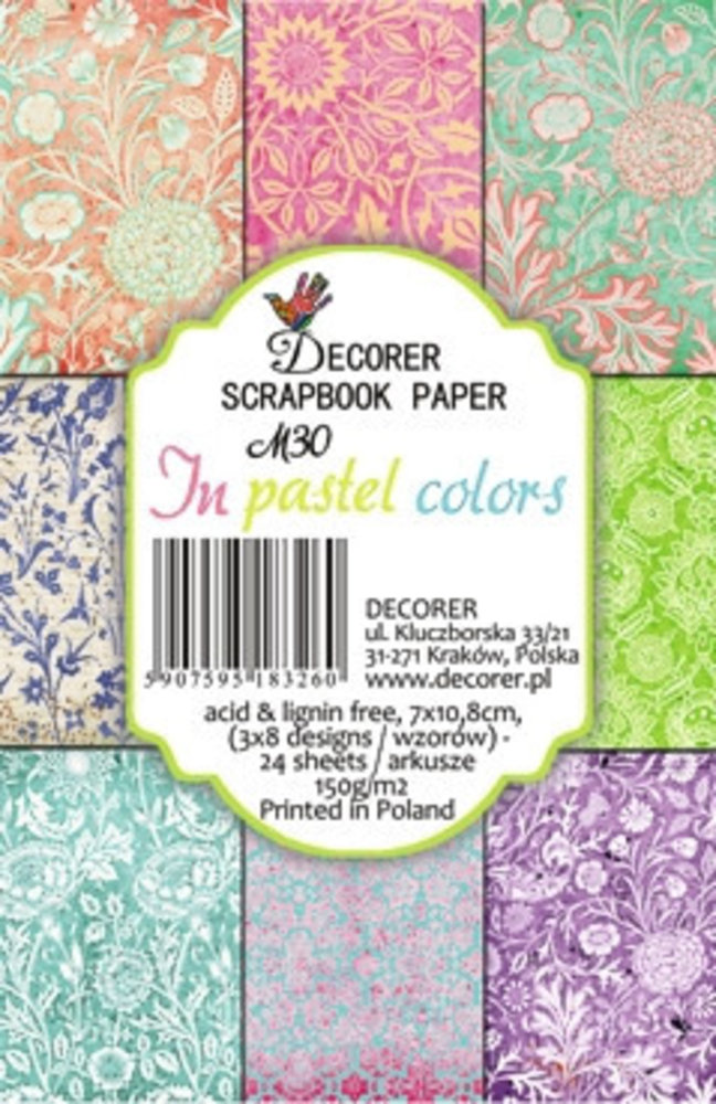 Decorer In Pastel Colors, Paper Pack (7x10,8cm) (M30) Paperpads.nl