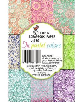 Decorer In Pastel Colors Paper Pack (7x10,8cm) (M30) Decorer In Pastel Colors Paper Pack (7x10,8cm) (M30)