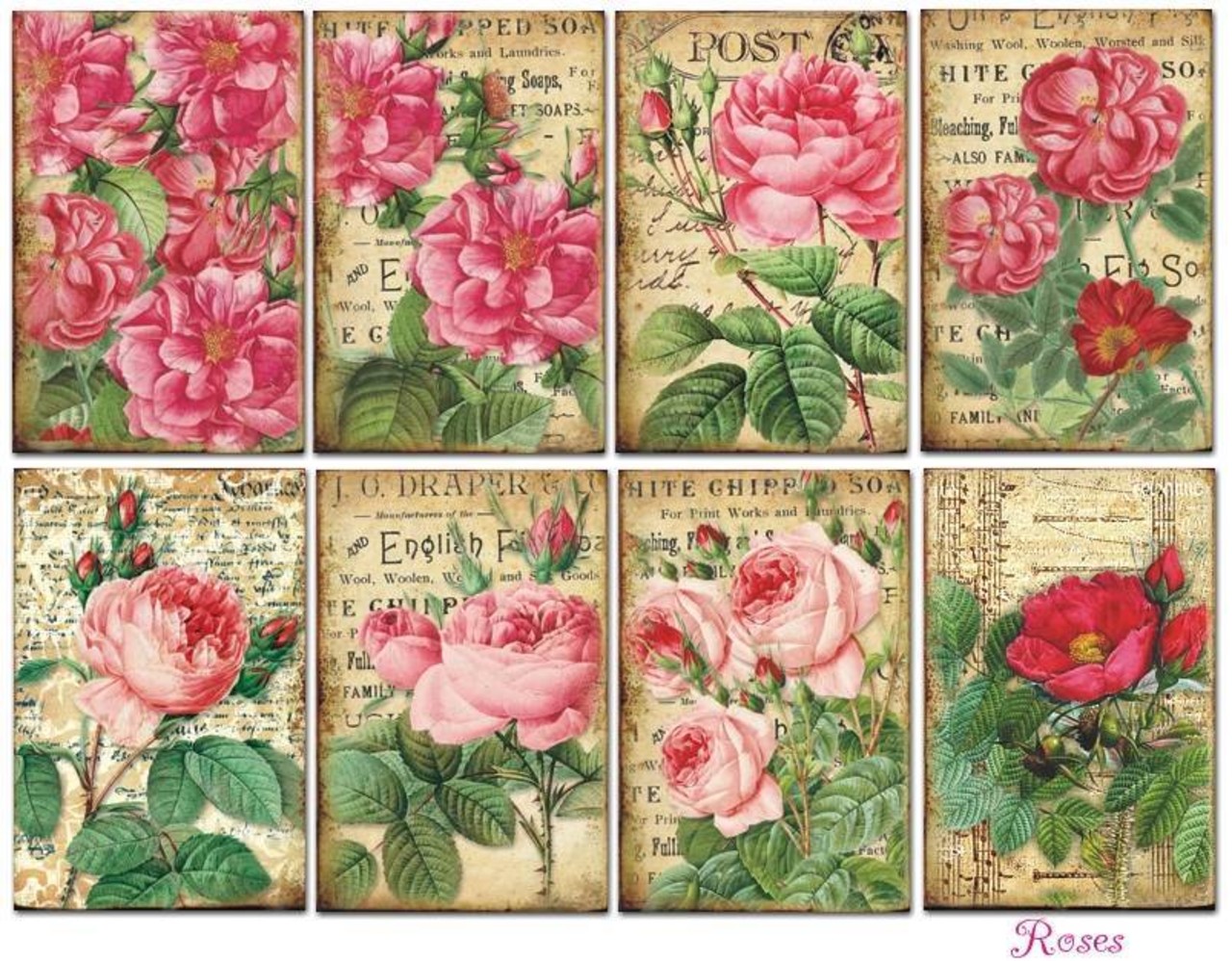 Decorer Roses Paper Pack (7x10,8cm) (M37) Decorer Roses Paper Pack (7x10,8cm) (M37)