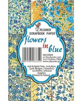 Decorer Flowers in Blue Paper Pack (7x10,8cm) (M39)