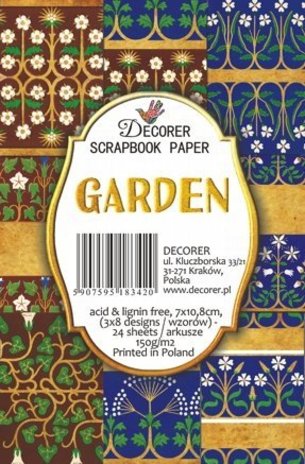 Decorer Garden Paper Pack (7x10,8cm) (M43) Decorer Garden Paper Pack (7x10,8cm) (M43)