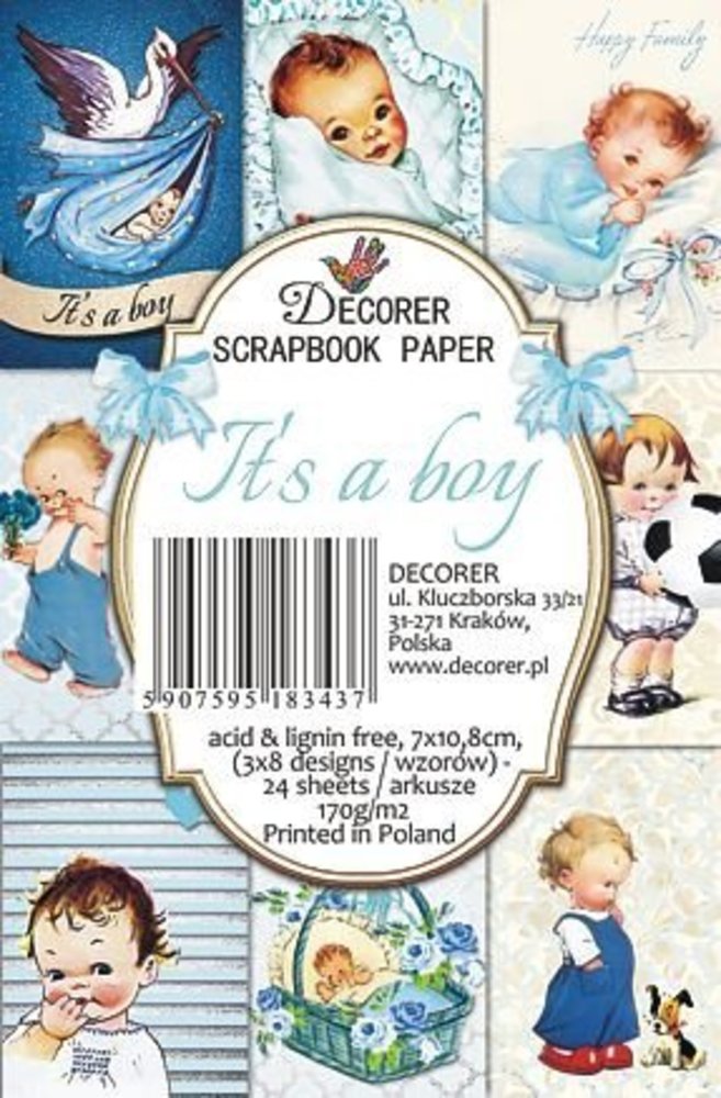 Decorer It's a Boy Paper Pack (7x10,8cm) (M50)