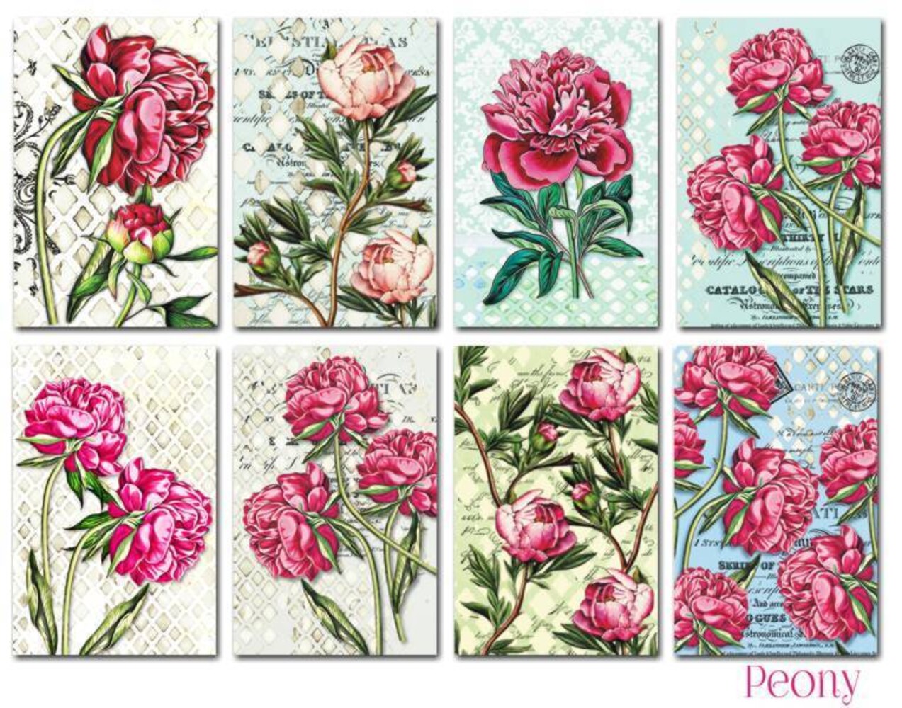 Decorer Peony Paper Pack (7x10,8cm) (M55) Decorer Peony Paper Pack (7x10,8cm) (M55)