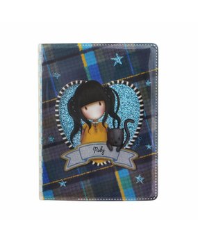 Gorjuss Tartan Ruby Mini Glitter Notebook (843GJ01)