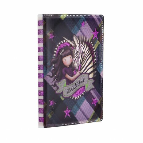 Gorjuss Tartan The Dark Streak Mini Glitter Notebook (843GJ03)