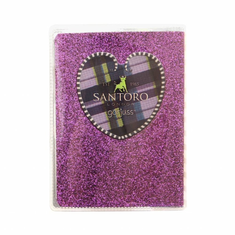 Gorjuss Tartan The Dark Streak Mini Glitter Notebook (843GJ03)