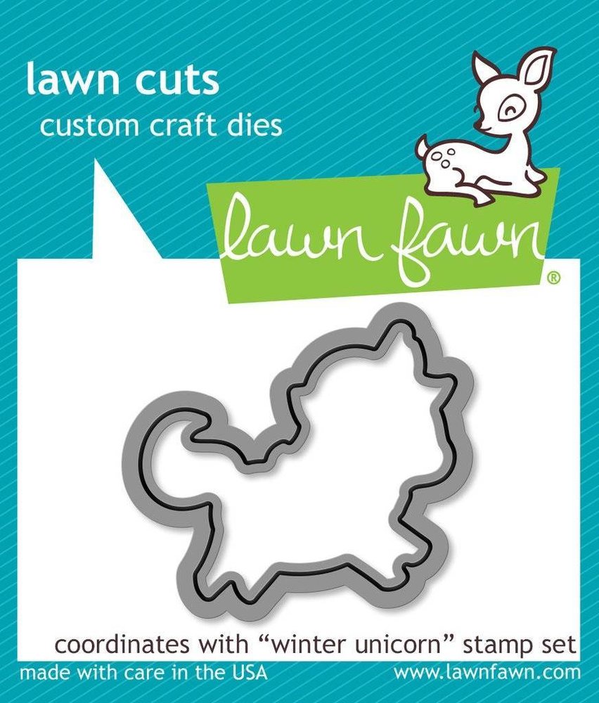 Lawn Fawn Winter Unicorn Die (LF1219)