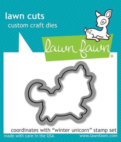 Lawn Fawn Winter Unicorn Die (LF1219)