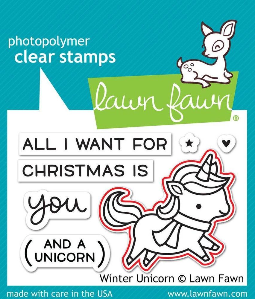 Lawn Fawn Winter Unicorn Die (LF1219)