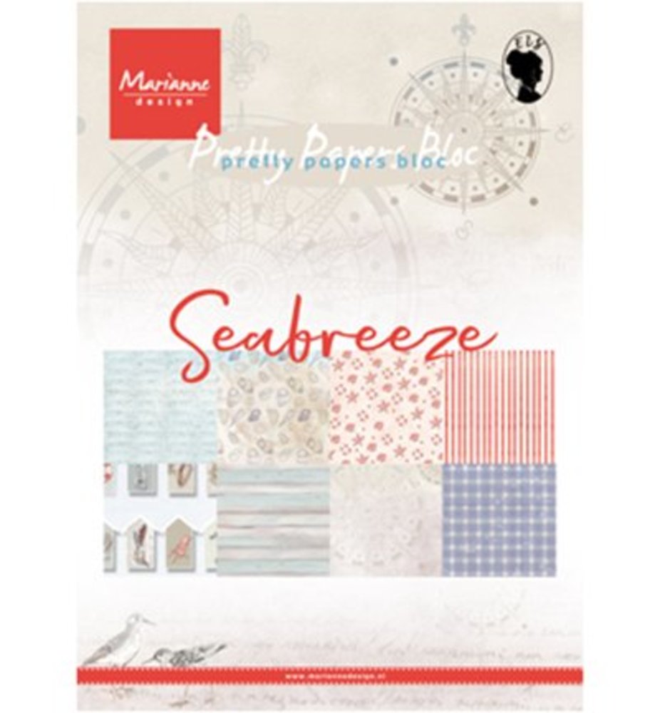 Marianne Design Seabreeze A5 Pretty Papers Bloc (PK9156)