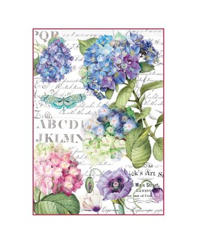 Stamperia Rice Paper A4 Hortensia & Dragonfly (DFSA4307) Stamperia Rice Paper A4 Hortensia & Dragonfly (DFSA4307)