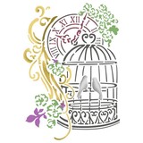 Stamperia Masking Stencil A5 Bird Cage (KSD276)*