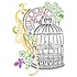 Masking Stencil A5 Bird Cage (KSD276)* Masking Stencil A5 Bird Cage (KSD276)*