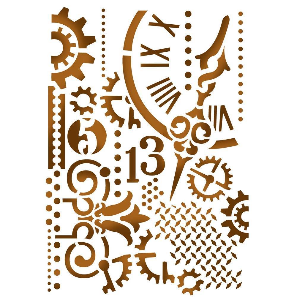Stamperia Masking Stencil A5 Gears & Hands (KSD278) Stamperia Masking Stencil A5 Gears & Hands (KSD278)