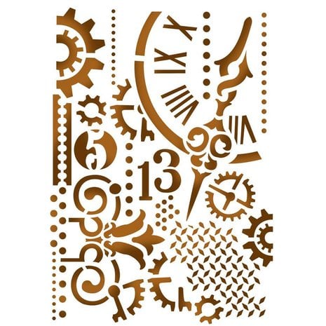 Stamperia Masking Stencil A5 Gears & Hands (KSD278) Stamperia Masking Stencil A5 Gears & Hands (KSD278)