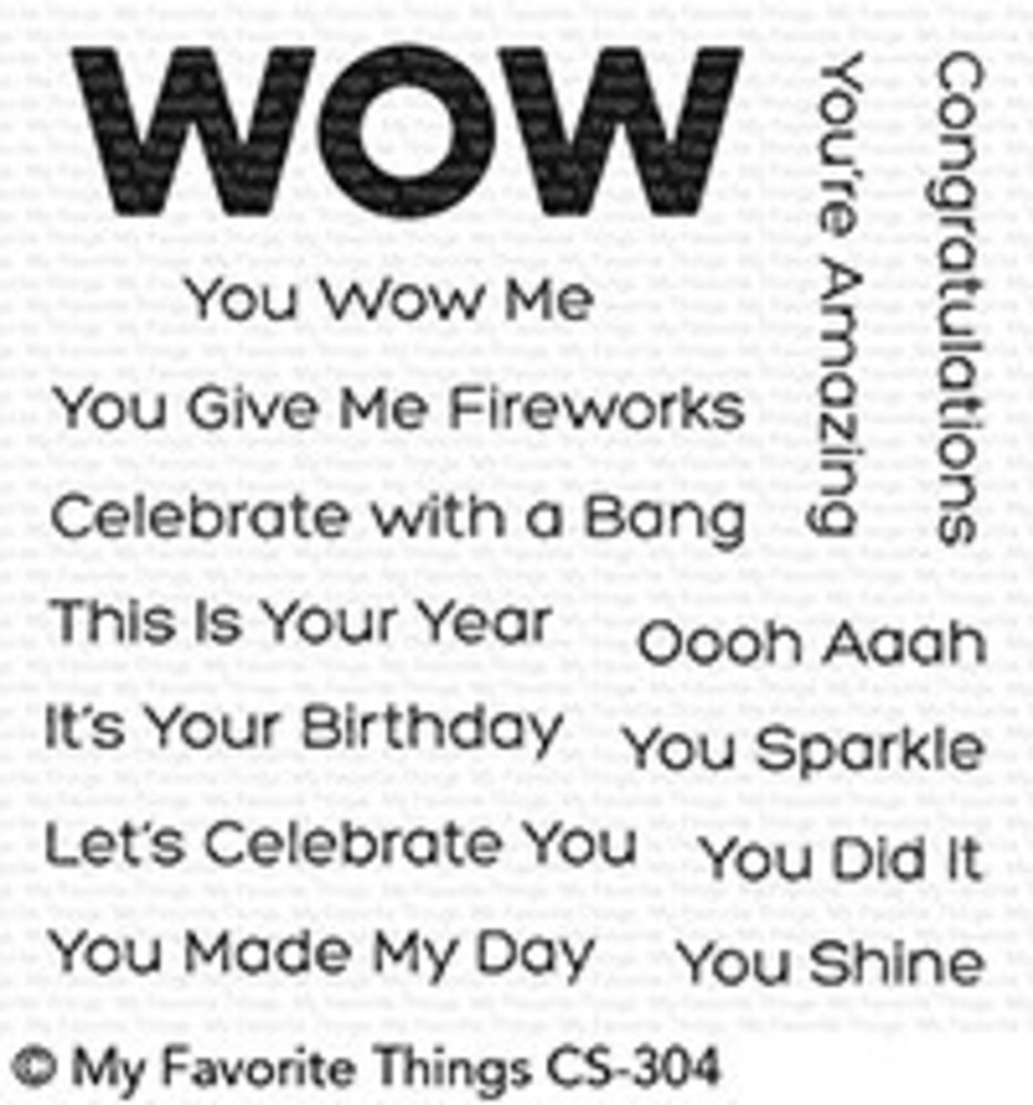 My Favorite Things You Wow Me Clear Stamps (CS-304) My Favorite Things You Wow Me Clear Stamps (CS-304)
