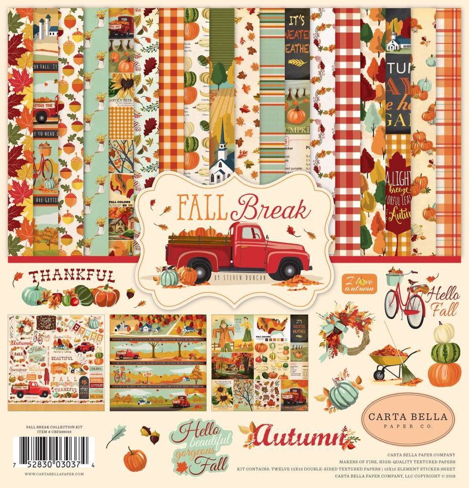 Carta Bella Fall Break 12x12 Inch Collection Kit (CBFA88016) Carta Bella Fall Break 12x12 Inch Collection Kit (CBFA88016)