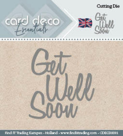 Card Deco Snijmal Get Well Soon (CDECD0001)