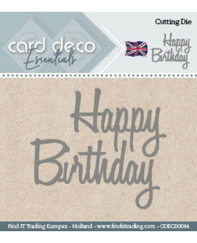 Card Deco Snijmal Happy Birthday (CDECD0004) Card Deco Snijmal Happy Birthday (CDECD0004)