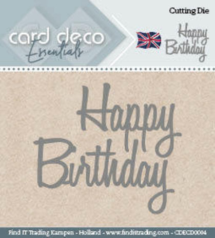 Card Deco Snijmal Happy Birthday (CDECD0004) Card Deco Snijmal Happy Birthday (CDECD0004)