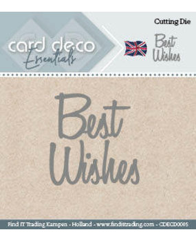 Card Deco Snijmal Best Wishes (CDECD0005) Card Deco Snijmal Best Wishes (CDECD0005)
