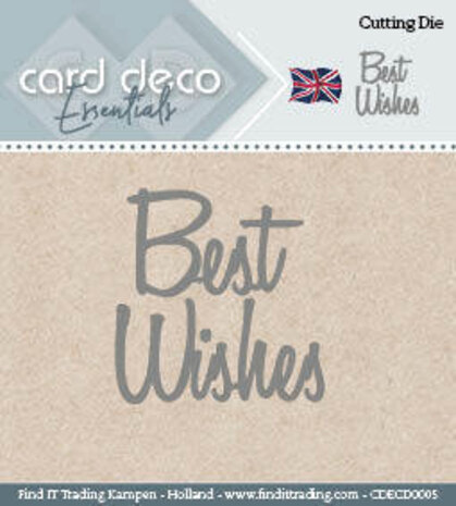 Card Deco Snijmal Best Wishes (CDECD0005) Card Deco Snijmal Best Wishes (CDECD0005)