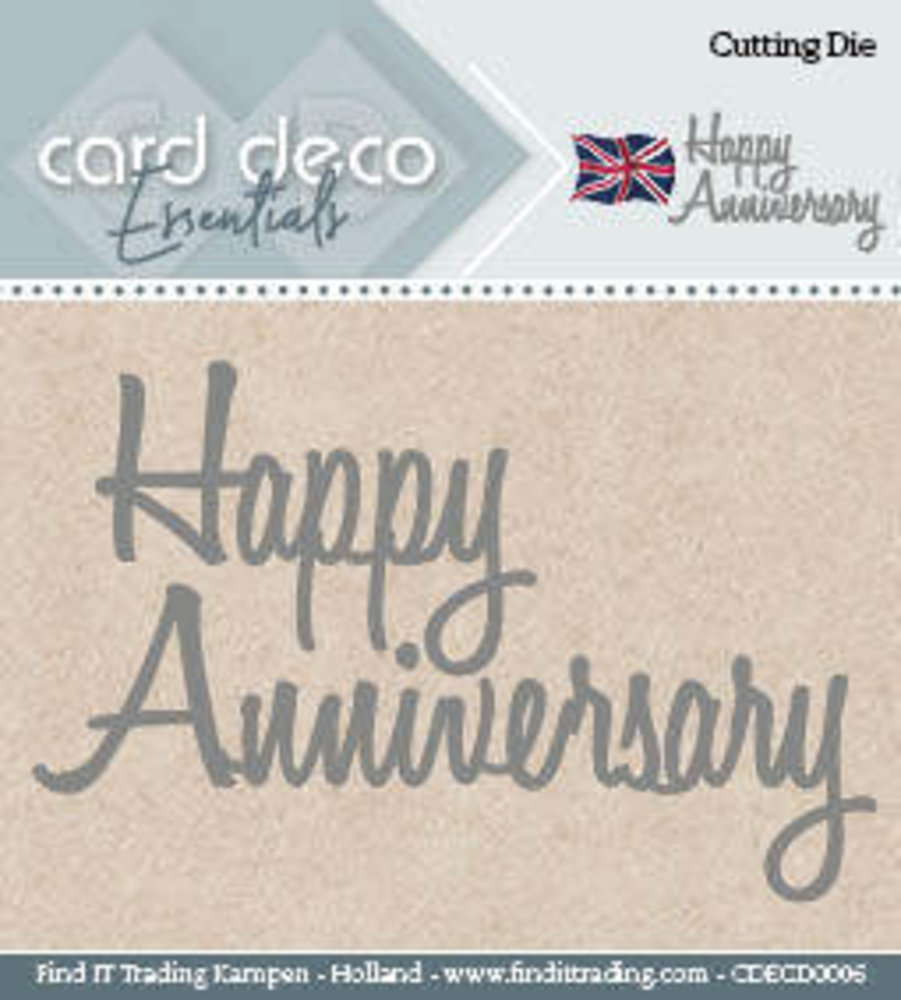 Card Deco Snijmal Happy Anniversary (CDECD0006) Card Deco Snijmal Happy Anniversary (CDECD0006)