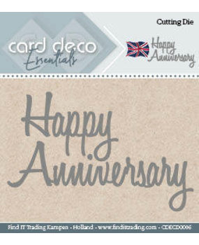 Card Deco Snijmal Happy Anniversary (CDECD0006) Card Deco Snijmal Happy Anniversary (CDECD0006)
