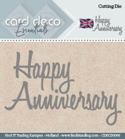 Card Deco Snijmal Happy Anniversary (CDECD0006) Card Deco Snijmal Happy Anniversary (CDECD0006)