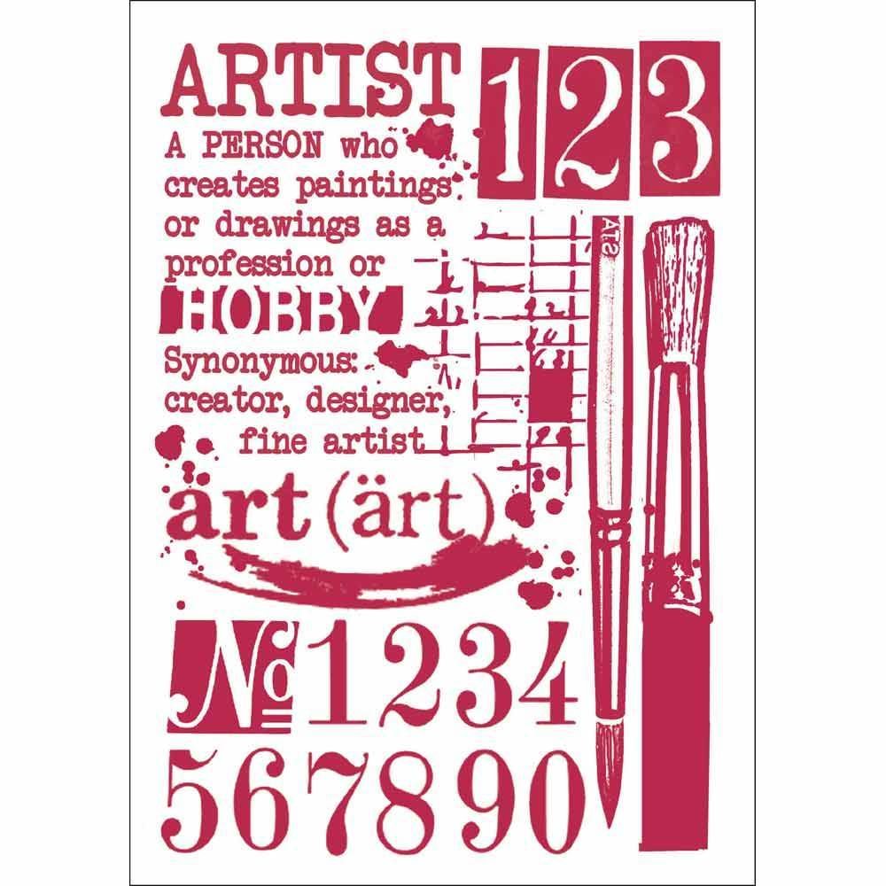 Stamperia Masking Stencil A4 Artist (KSG423) Stamperia Masking Stencil A4 Artist (KSG423)