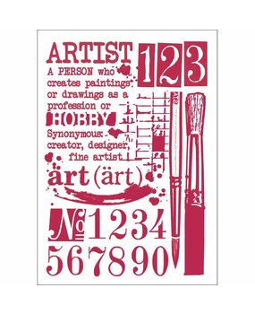 Stamperia Masking Stencil A4 Artist (KSG423) Stamperia Masking Stencil A4 Artist (KSG423)