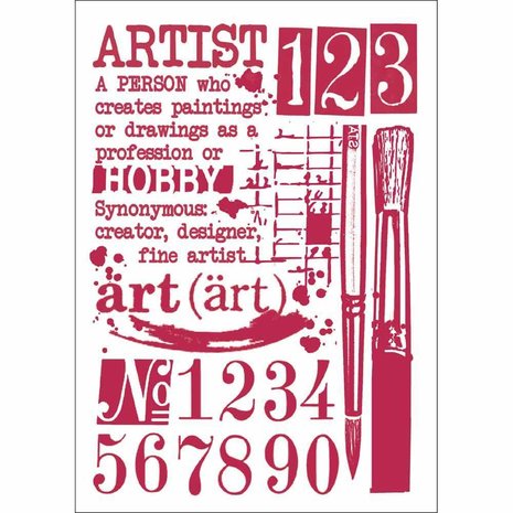 Stamperia Masking Stencil A4 Artist (KSG423) Stamperia Masking Stencil A4 Artist (KSG423)