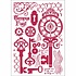 Masking Stencil A4 Keys & Locks (KSG424)* Masking Stencil A4 Keys & Locks (KSG424)*