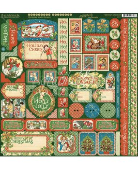Graphic 45 Christmas Magic 12x12 Inch Cardstock Stickers (4501740) Graphic 45 Christmas Magic 12x12 Inch Cardstock Stickers (4501740)