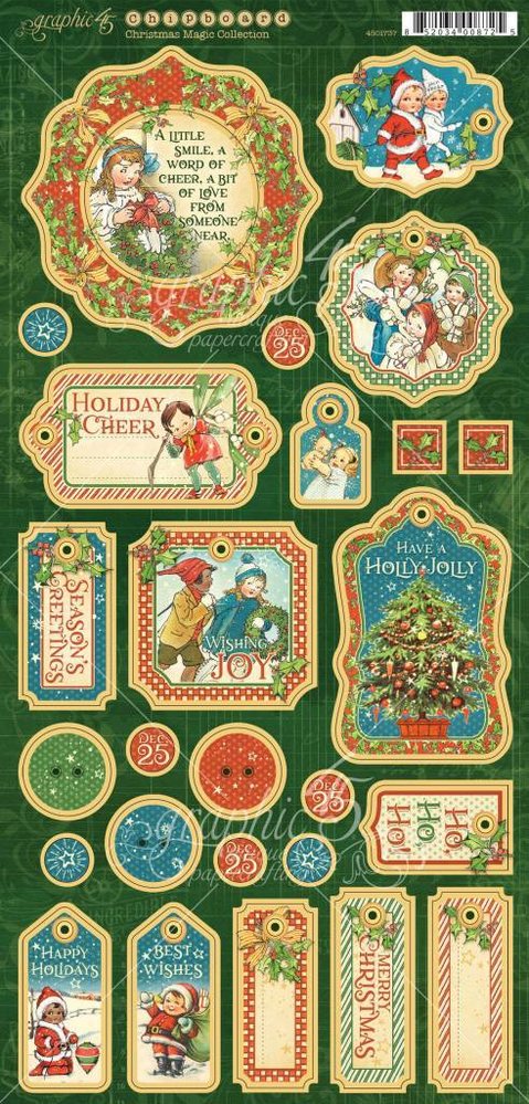 Graphic 45 Christmas Magic Chipboard (4501737)