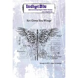 IndigoBlu Art Gives You Wings A6 Rubber Stamp (IND0441)