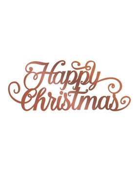 Couture Creations Hot Foil Stamp Highland Christmas Happy Christmas Flourish (CO726302)